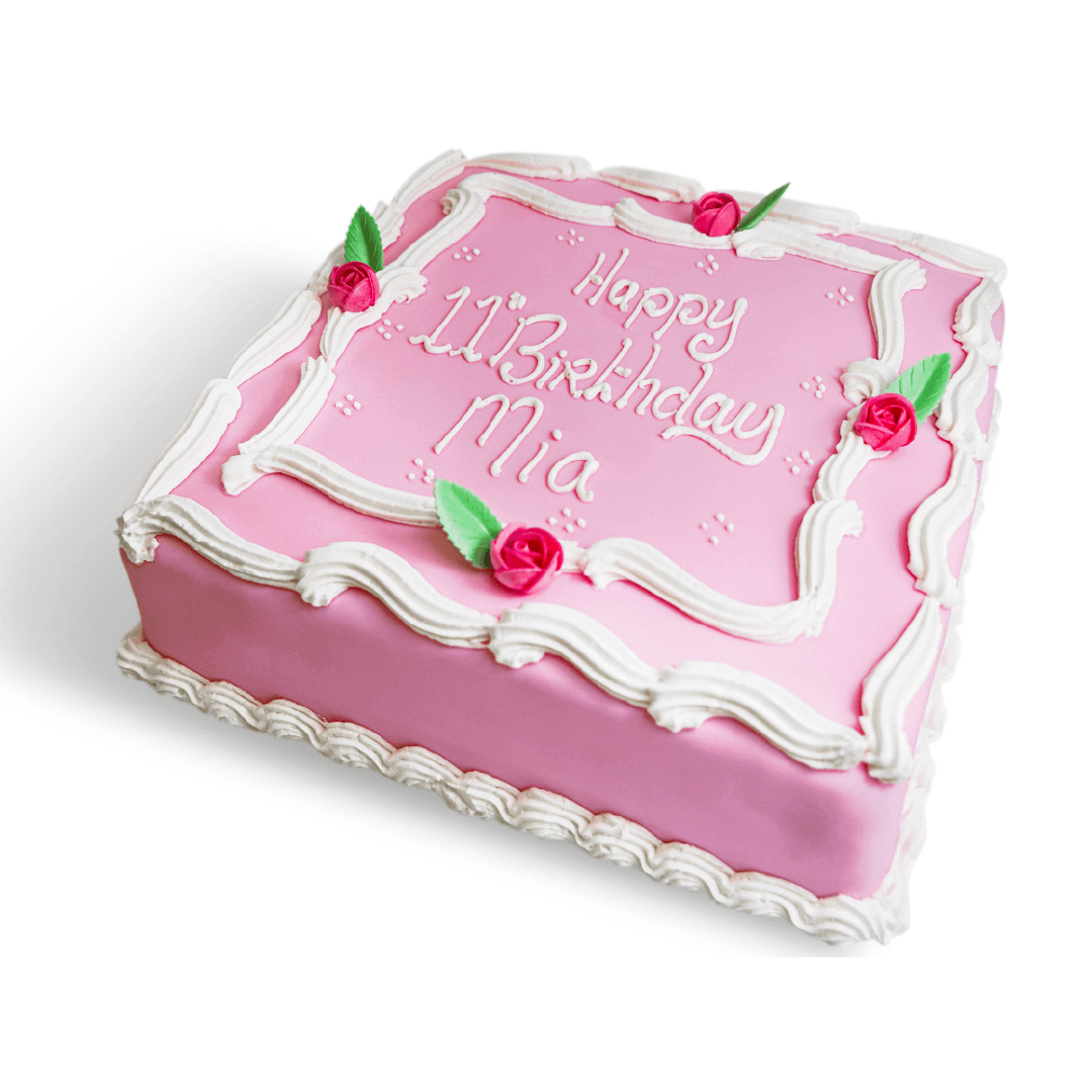 Soft Rolled Icing Birthday Cake