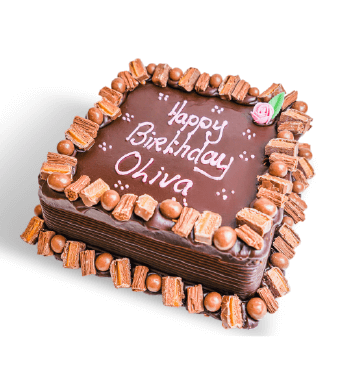Chocolate Cake Decorated With Chocolate Pieces