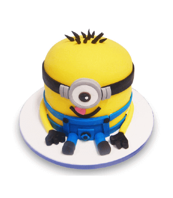 Cake In The Shape Of A Minion Character From Movie 'Despicable Me'